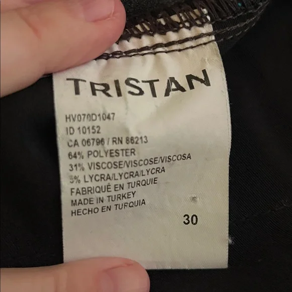 Tristan designer Size 30 women waist 33” Gray Grey Stretch Casual Pants EUC - Picture 7 of 7
